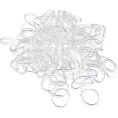 PRZEZROCZYSTE GUMECZKI DO WŁOSÓW 200SZT.