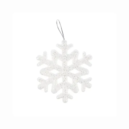 Śnieżynki Dekoracyjne Brokatowe 9,5 Cm