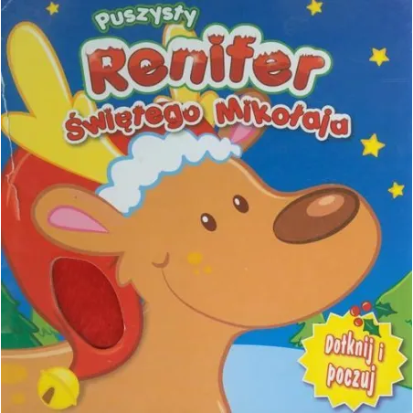 Puszysty Renifer Świętego Mikołaja Dotknij I Poczuj