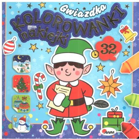 GWIAZDKA KOLOROWANKI NAKLEJKI Elżbieta Moyski - AWM