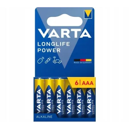 Baterie Alkaliczne Varta Aaa Longlife Power 6 Sztuk Lr03 1,5 V