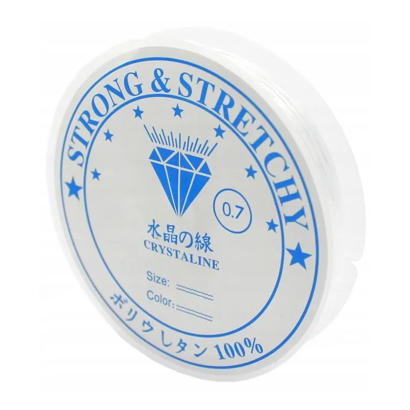 ELASTYCZNA ŻYŁKA DO BRANSOLETEK 0,7MM 8,5M TRANSPARENTNA DO KORALIKÓW