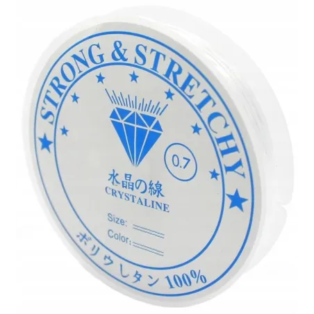 Elastyczna Żyłka Do Bransoletek 0,7Mm 8,5M Transparentna Do Koralików