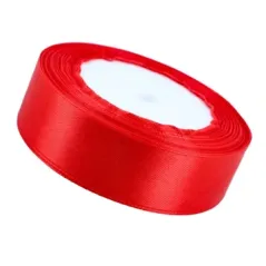 WSTĄŻKA ORGANZA 4CM 25 M CZERWONA DO DEKORACJI I PAKOWANIA PREZENTÓW