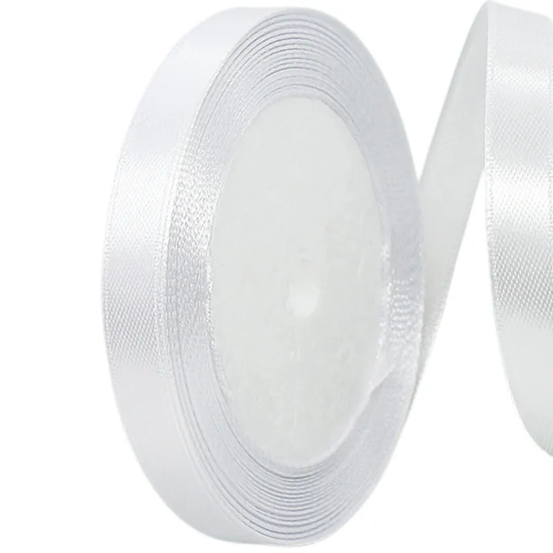 WSTĄŻKA OZDOBNA BIAŁA 6 MM 22,8 M DELIKATNA TASIEMKA DO DEKORACJI