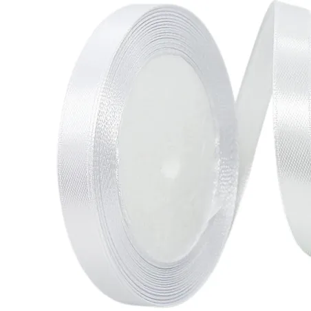WSTĄŻKA OZDOBNA BIAŁA 6 MM 22,8 M DELIKATNA TASIEMKA DO DEKORACJI