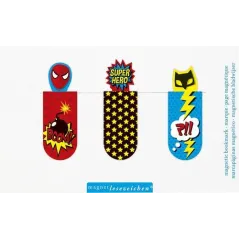 MAGNETYCZNE ZAKŁADKI SUPERBOHATEROWIE 3 SZT