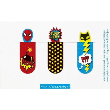 MAGNETYCZNE ZAKŁADKI SUPERBOHATEROWIE 3 SZT