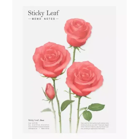 SAMOPRZYLEPNE KARTECZKI KWIAT RÓŻY APPREE