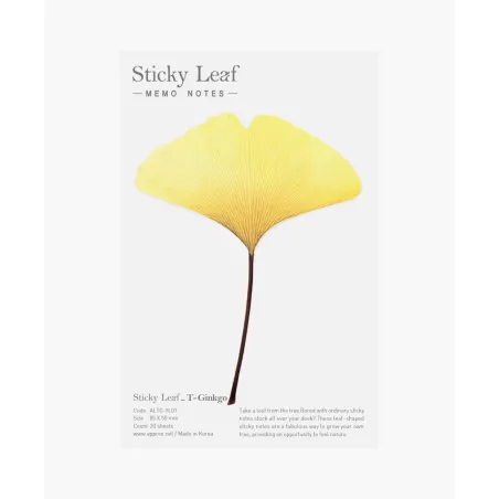 Karteczki Samoprzylepne Miłorząb Appree 8.5X5.5 Cm 20 Szt