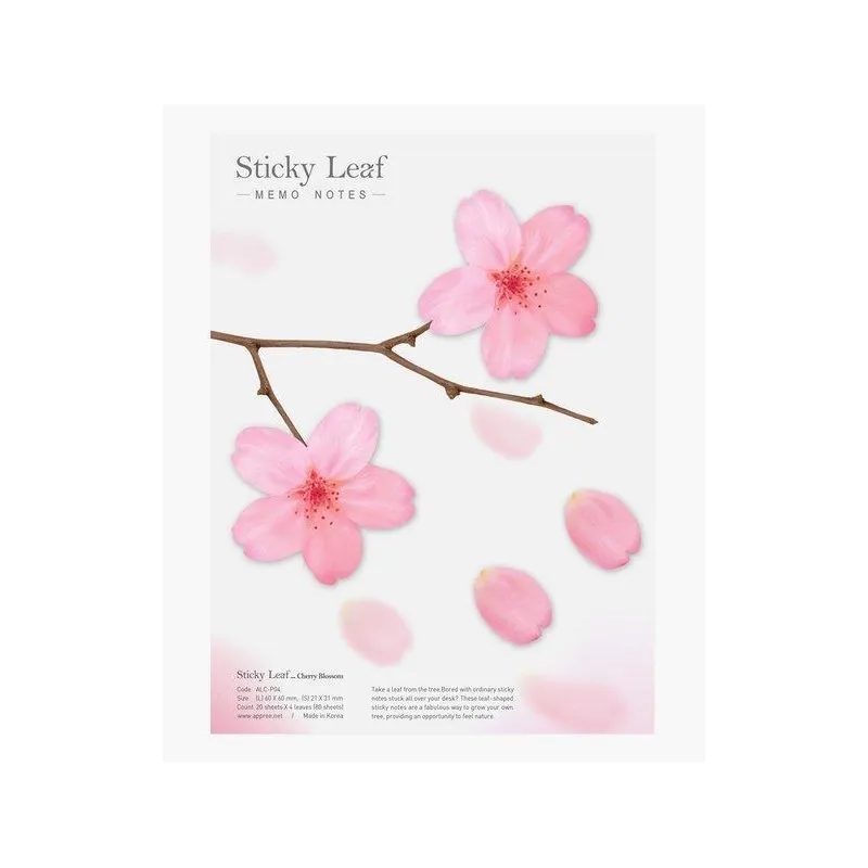 SAMOPRZYLEPNE KARTECZKI WIŚNIA RÓŻOWA L APPREE