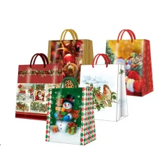 TORBA PREZENTOWA ŚWIĄTECZNA 17X26X26 CM