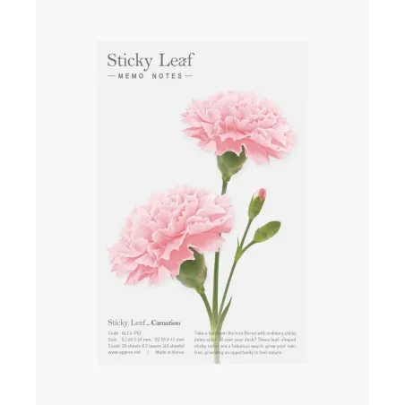 Karteczki Samoprzylepne Goździk Różowy M Appree 40 Sztuk