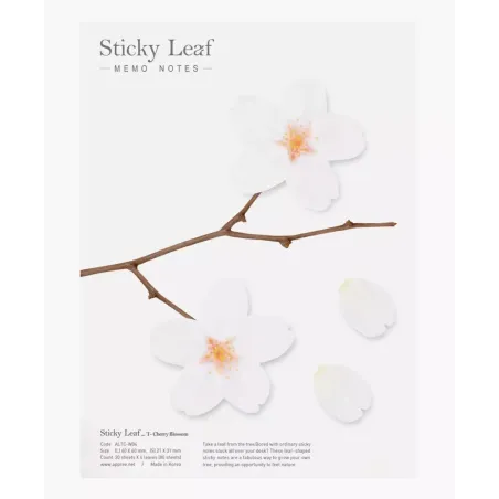 Karteczki Samoprzylepne T Wiśnia Biała L Appree 80 Kartek