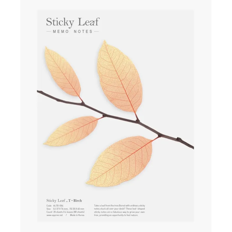 KARTECZKI SAMOPRZYLEPNE BRZOZA L APPREE 4 x 20 KARTEK