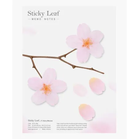 KARTECZKI SAMOPRZYLEPNE WIŚNIA RÓŻOWA L APPREE