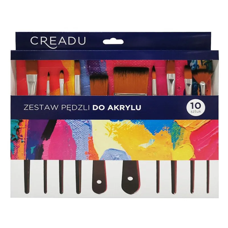 PĘDZLE NYLONOWE DO AKRYLU 10 SZT. - Panon