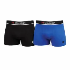 BOKSERKI MĘSKIE HIMOUNTAIN 2-PAK CZARNE NIEBIESKIE ROZMIAR XXL