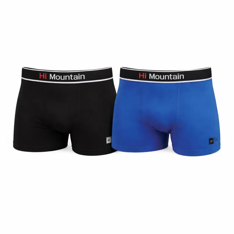 BOKSERKI MĘSKIE HIMOUNTAIN 2-PAK CZARNE NIEBIESKIE ROZMIAR XXL