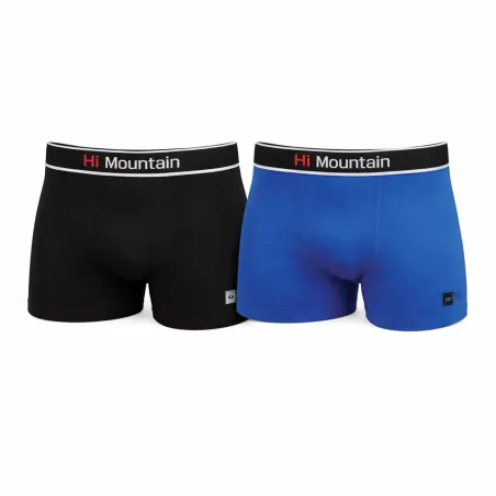 BOKSERKI MĘSKIE HIMOUNTAIN 2-PAK CZARNE NIEBIESKIE ROZMIAR XXL
