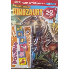DZIECIAKI POZNAJĄ DINOZAURY KREATYWNA WYKLEJANKA + DOMINO 3+