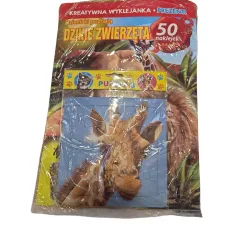 DZIECIAKI POZNAJĄ DZIKIE ZWIERZĘTA KREATYWNA WYKLEJANKA + PUZZLE 3+