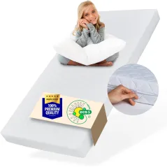 KIDS COLLECTIVE MATERAC DLA DZIECI 120x200 CM – DWUSTRONNY, ODDYCHAJĄCY, ECO5, ZDEJMOWANY POKROWIEC