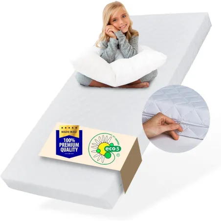 Kids Collective Materac Dla Dzieci 120X200 Cm – Dwustronny, Oddychający, Eco5, Zdejmowany Pokrowiec