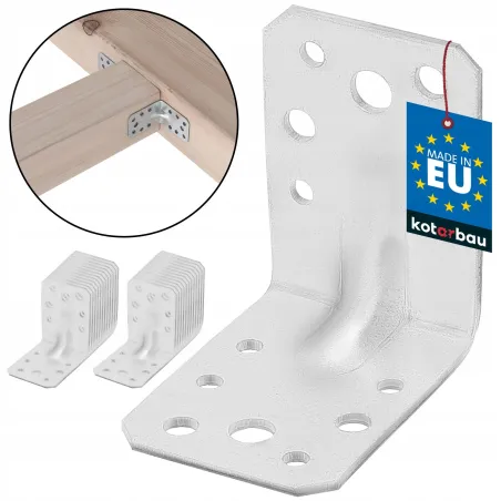 KĄTOWNIK CIESIELSKI WZMACNIANY 25SZT. 65X65X45 MM STAL OCYNKOWANA KOTARBAU