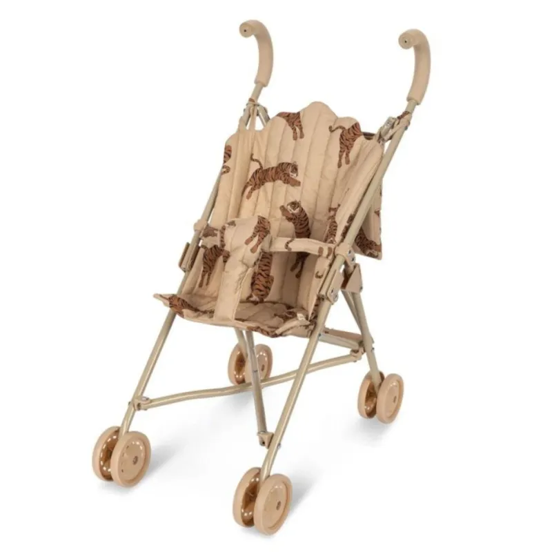 SKŁADANY WÓZEK DLA LALEK I PLUSZAKÓW KONGES SLOJD TIGER OXFORD TAN 3+