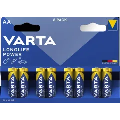 BATERIE ALKALICZNE VARTA LONGLIFE POWER AA LR6 8 SZTUK