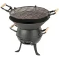 Grill Węglowy Żeliwny Beczułka Activa Valencia Czarny 35 Cm 4 Osoby