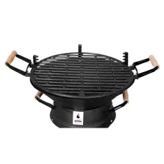 GRILL WĘGLOWY ŻELIWNY BECZUŁKA ACTIVA VALENCIA CZARNY 35 CM 4 OSOBY - Activa