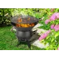 Grill Węglowy Żeliwny Beczułka Activa Valencia Czarny 35 Cm 4 Osoby
