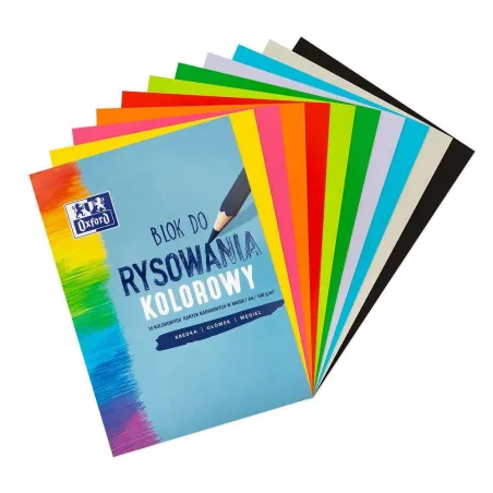 Blok Z Kolorowymi Kartkami 10 Arkuszy A4 Oxford