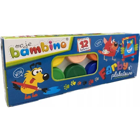 Farby Plakatowe Bambino 12 Kolorów