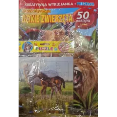 DZIECIAKI POZNAJĄ DZIEKI ZWIERZĘTA KREATYWNA WYKLEJANKA + PUZZLE