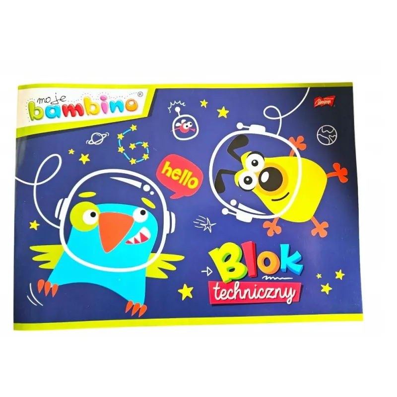 BLOK TECHNICZNY BIAŁY A4 BAMBINO 10 KARTEK