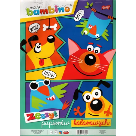 ZESZYT PAPIERÓW KOLOROWYCH 10 KARTEK A4 - St. Majewski