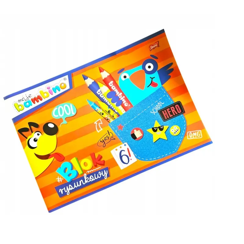 BLOK RYSUNKOWY BIAŁY A4 BAMBINO 20 KARTEK