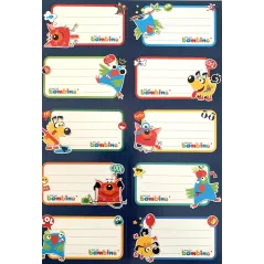 NAKLEJKI NA ZESZYT BAMBINO 10 SZTUK