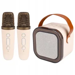 Karaoke Dla Dzieci Głośnik Bezprzewodowy 2 Mikrofony Bluetooth