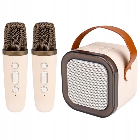 Karaoke Dla Dzieci Głośnik Bezprzewodowy 2 Mikrofony Bluetooth